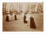 Four ladies playing hockey by Andrew Pitcairn-Knowles