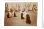 Four ladies playing hockey by Andrew Pitcairn-Knowles