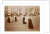 Four ladies playing hockey by Andrew Pitcairn-Knowles
