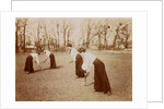Four ladies playing hockey by Andrew Pitcairn-Knowles