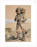 Bhotiya villager from Spituk carrying a basket of wood by R. Clint