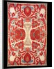 Quilted bed-cover with large palmettes and flowers by Anonymous