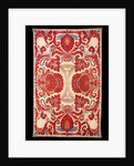 Quilted bed-cover with large palmettes and flowers by Anonymous