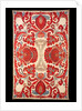 Quilted bed-cover with large palmettes and flowers by Anonymous