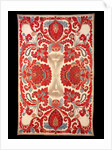 Quilted bed-cover with large palmettes and flowers by Anonymous