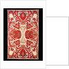 Quilted bed-cover with large palmettes and flowers by Anonymous