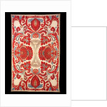 Quilted bed-cover with large palmettes and flowers by Anonymous
