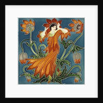 Anemone tile by Walter Crane