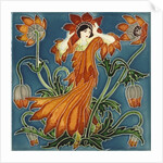 Anemone tile by Walter Crane