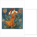 Anemone tile by Walter Crane