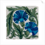 Carnation flowers tile by William De Morgan