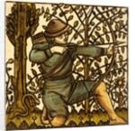 The Countryman and the Snake tile by Unknown