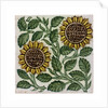 Sunflowers tile by William De Morgan
