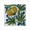 Yellow flower tile by William De Morgan
