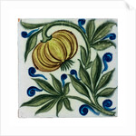 Yellow flower tile by William De Morgan