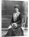 Queen Alexandra with one of her pet dogs by Lafayette Portrait Studios
