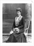 Queen Alexandra with one of her pet dogs by Lafayette Portrait Studios