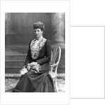 Queen Alexandra with one of her pet dogs by Lafayette Portrait Studios