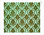 Wallpaper design with a foliate pattern in flock by Unknown