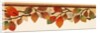 Design of a border of leaves and berries in autumnal colours by Unknown
