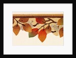 Design of a border of leaves and berries in autumnal colours by Unknown