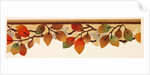 Design of a border of leaves and berries in autumnal colours by Unknown