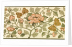 Wallpaper with branches of flowers and butterflies by Bruce James Talbert