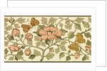 Wallpaper with branches of flowers and butterflies by Bruce James Talbert