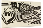 Dazzle Ship in Dry Dock, by Edward Wadsworth. Britain, 1918 by Edward Wadsworth