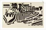 Dazzle Ship in Dry Dock, by Edward Wadsworth. Britain, 1918 by Edward Wadsworth