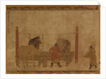 Feeding Horses in a Moonlit Garden detail by Unknown