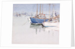 View of boats moored in Poole Harbour by Stanislaus Soutten Longley