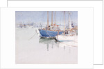 View of boats moored in Poole Harbour by Stanislaus Soutten Longley