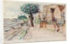Zachary House, Zoffany House and the Moorings, Strand-on-the-Green, Chiswick by Archibald Standish Hartrick