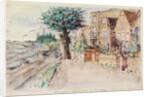 Zachary House, Zoffany House and the Moorings, Strand-on-the-Green, Chiswick by Archibald Standish Hartrick