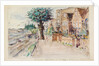 Zachary House, Zoffany House and the Moorings, Strand-on-the-Green, Chiswick by Archibald Standish Hartrick