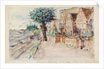 Zachary House, Zoffany House and the Moorings, Strand-on-the-Green, Chiswick by Archibald Standish Hartrick