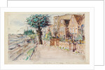 Zachary House, Zoffany House and the Moorings, Strand-on-the-Green, Chiswick by Archibald Standish Hartrick