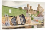 Conway Castle and Coracle, Caernarvonshire by Kenneth Rowntree