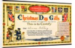 Christmas Day Gifts Certificate issued by the Overseas Club by Unknown