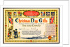Christmas Day Gifts Certificate issued by the Overseas Club by Unknown