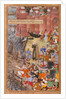 Painting, Akbarnama, Akbar's adventures with the elephant Hawa'i by Basawan