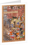 Painting, Akbarnama, Akbar's adventures with the elephant Hawa'i by Basawan