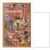 Painting, Akbarnama, Akbar's adventures with the elephant Hawa'i by Basawan