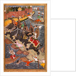 Akbar's adventures with the elephant Hawai by Basawan