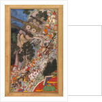 Bullocks dragging siege-guns up hill during Akbar's attack on Ranthambhor Fort by Miskina