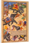 Trained Elephants Execute the Followers of Khan Zaman by Miskina