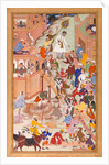 Akbar supervises building of Fatehpur Sikri from The Akbarnama by Tulsi
