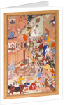 Akbar supervises building of Fatehpur Sikri from The Akbarnama by Tulsi