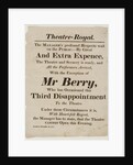 Playbill for the Theatre Royal by Unknown